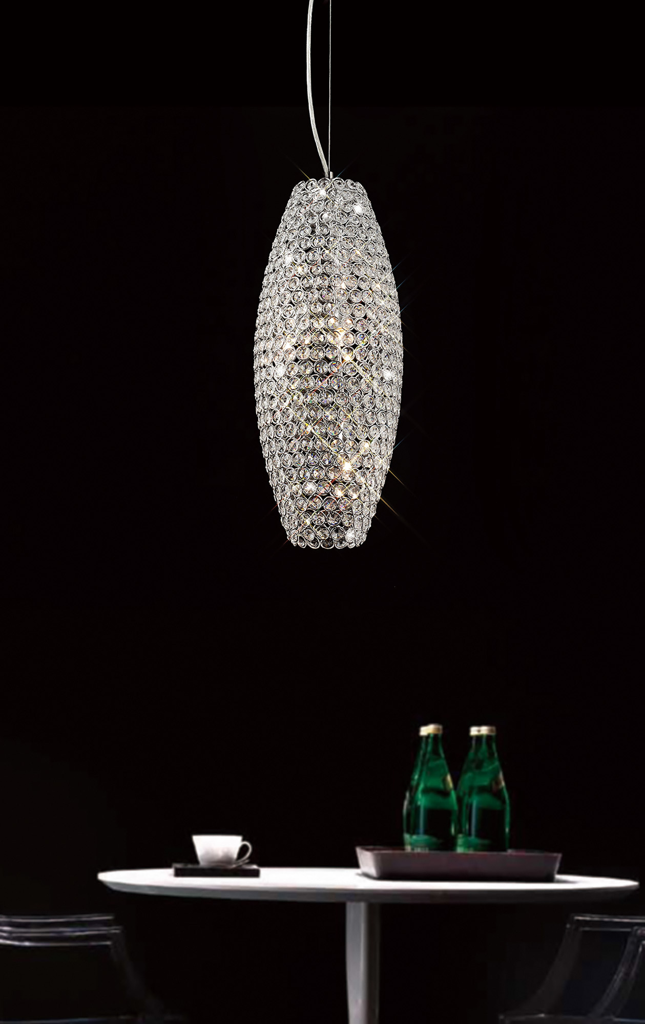 Kos Crystal Table Lamps Diyas Shaded Table Lamps